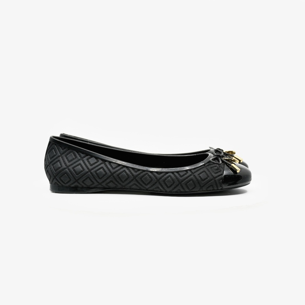 TORY BURCH Jelly Logo Ballet Flats US 8M
